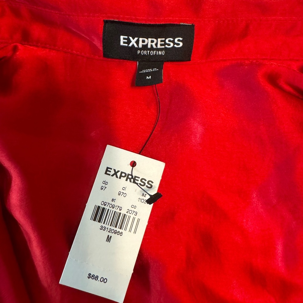 Beautiful Red Satin Top by Express